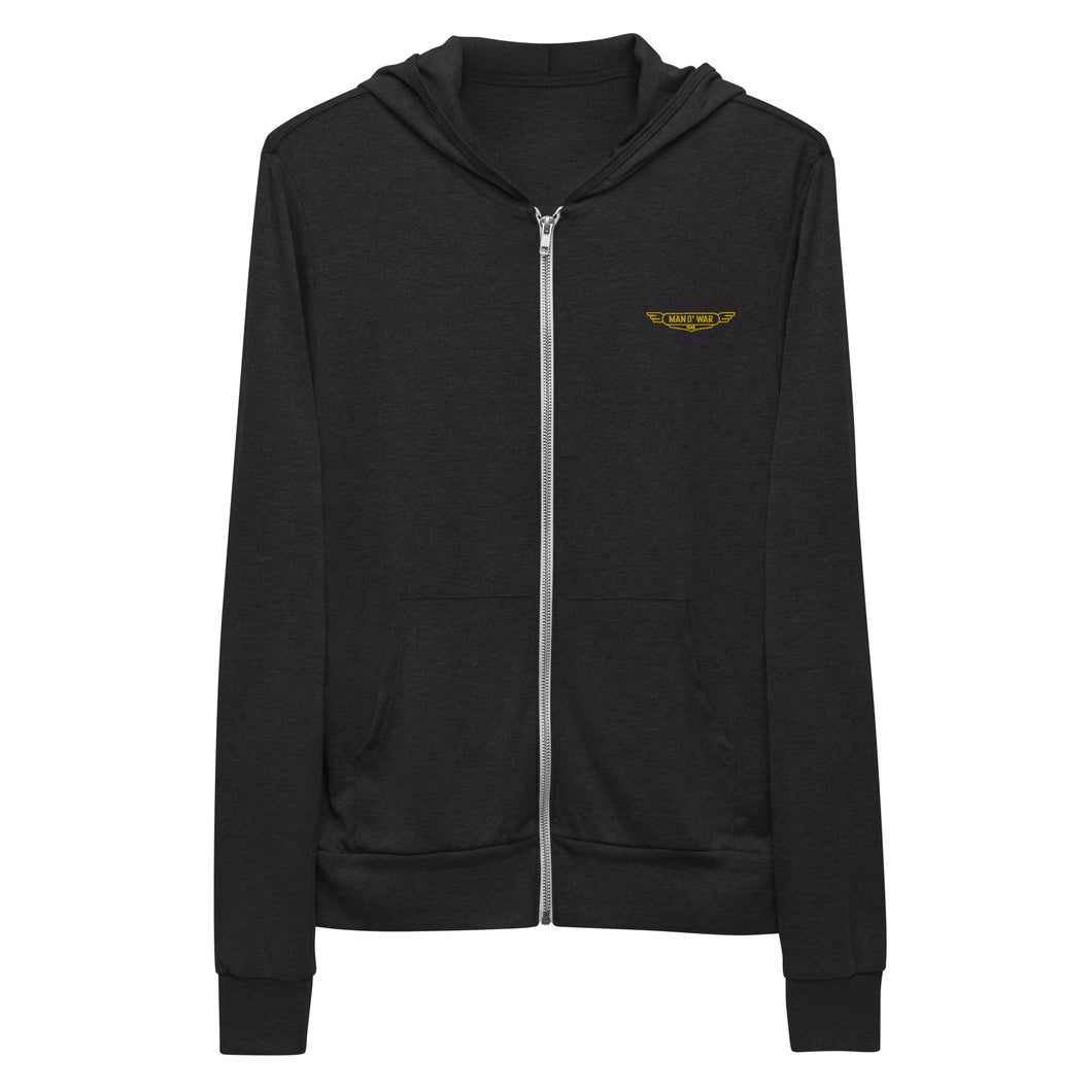 Man O' War Embroidered Zip Hoodie